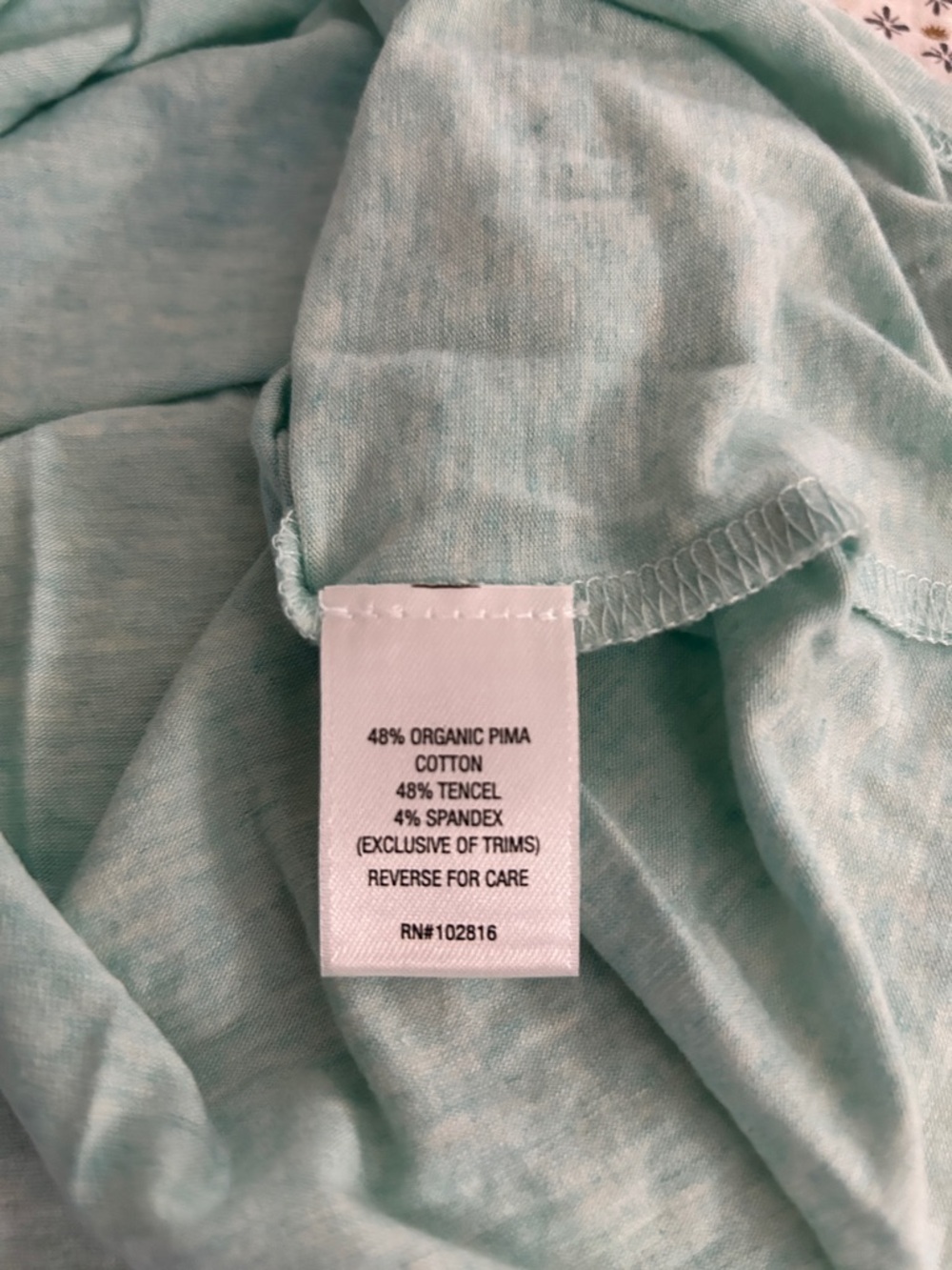 Garnet Hill Mint Color Lightweight Scoop Neck Tee - Picture 5 of 7